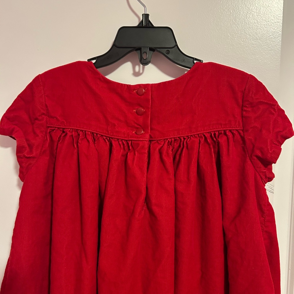 Polo Ralph Lauren Smocked Red Corduroy Holiday Dress - Picture 4 of 8